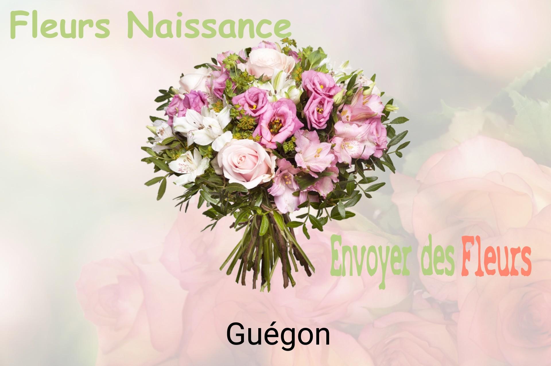 Bouquet de fleurs de naissance livré à Guégon